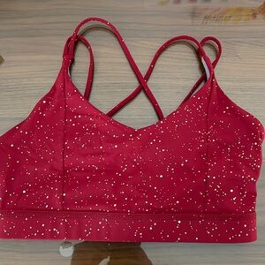 Born primitive exhale sports bra Ruby gold glitter Medium